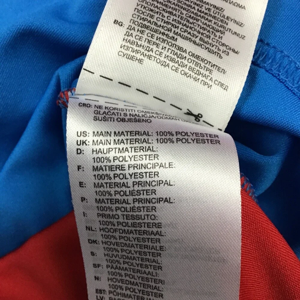 Adidas Jersey Men Medium Blue Solid Soccer Goalkeeper Shirt Padded Climalite M